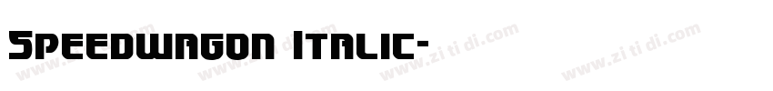 Speedwagon Italic字体转换